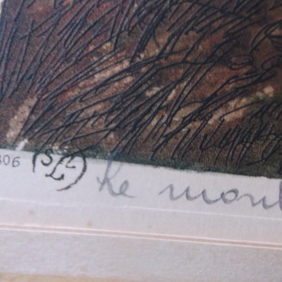 vintage framed etching prints.by Pierre set of 2 - Picture 6 of 8